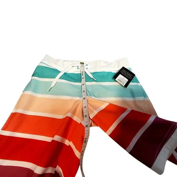 Art Class Boys Swim Trunks Rainbow Striped Design Size 8  Adjustable drawstring - Picture 6 of 9